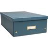 Exacompta - Rif. 62453E - 1 scatola portaoggetti Neo Déco, in cartone, consegnata smontata, facile da montare grazie ai bottoni automatici, formato A3, dimensioni 33 x 50 x 18 cm, colore blu anatra