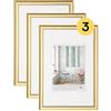 walther design oro 30 x 45 cm confezione da 3, cornice in plastica Trendstyle KP045G3