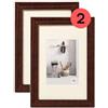 walther design Home HO520ND, Cornice in Legno, Confezione Doppia, 15 x 20 cm, Noce