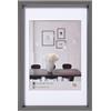 walther design acciaio 50 x 60 cm con passe-partout, cornice in plastica Steel Style ES060D