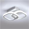 Osairous Plafoniera LED Moderna, 22W 2550LM Lampada da Soffitto Quadrata | Lampadario Acrilico Bianca Soggiorno per Camera da Letto Corridoio Cucina, Bianco Freddo 6500K, 29CM