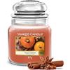 Yankee Candle Candela Profumata |Spiced Pumpkin Barattolo Medio | Candele a Lunga Durata: fino a 75 Ore | Regali Perfetti per Donne