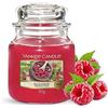 Yankee Candle Candela profumata in giara media | Lampone rosso | Durata Fino a 75 Ore