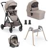 CHICCO - Trio Seety² Sandshell con Navicella e Seggiolino Auto Kory Essential + Stand Lullaglide e Adattatori OMAGGIO