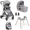 CHICCO - Trio Seety² Cloud con Navicella e Seggiolino Auto Kory Essential + Stand Lullaglide e Adattatori OMAGGIO