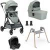 CHICCO - Trio Seety² Sage con Navicella e Seggiolino Auto Kory Essential + Stand Lullaglide e Adattatori OMAGGIO