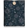 Doodlream Custodia per libro con costellazione di sole e luna, 27 x 22 cm / 10.6x8.7in, con bottone imbottito, lavabile, ideale come regalo per gli amanti dei libri