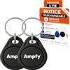 Ampfy Set di 2 cavi RFID 13,56 MHz | Chip UID MODIFICABILE CUID | PROGRAMMABILE ANDROID MCT | COMPATIBILE VIGIK UNIVERSALE & CP7 CP5 EP7 HP7 | 9 COLORI | PASSO OVUNQUE IMMOBILE LETTORE RFID NFC TAG ecc
