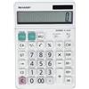 Sharp EL-340W - Calcolatrice da tavolo con display mobile, funzionamento a energia solare/batteria, colore: Bianco