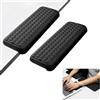 JUDACAIFU 2 Pezzi Poggiapolsi Tastiera L, Poggia Gomito Scrivania Cuscini Memory Foam | Poggiapolso in schiuma a memoria di forma, dal design ergonomico, per proteggere il polso;dimensioni: 30 x 10 cm,nero