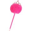 MALSSE Penna a sfera con pompon pelosi, strumento di scrittura divertente, 0,7 mm, ricaricabile, per studenti, scrittura, disegno, calza della Befana, cappello da strega