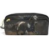 LINNIKEEEE Bel Cavallo Nero Astuccio in Pelle Astuccio Portapenne Borsa Porta Matite per Trucco Organizer per Ragazzi Ragazze