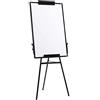 homewell Lavagna bianca magnetica 60 x 90 cm, treppiede regolabile in altezza, lavagna cancellabile su base per studenti, ufficio, casa, classe