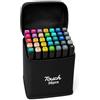 TOUCH SKETC Set professionale di 36 pennarelli a colori - Pennelli a doppia punta pennello e scalpello a base di alcol per artisti, bambini, studenti, adulti da colorare e disegnare manga, moda, arte per