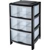 TONTARELLI S.P.A. Tontarelli, cassettiera bambù, 3 cassetti alti, medium, 38,5x39,5x67 cm, mobile contenitore, colori assortiti
