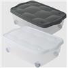BELLI E FORTI S.R.L. Contenitore Salvaspazio con Coperchio e Ruote 40x60x18,5 cm - PVC, Pratico e Resistente