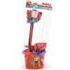 GLOBO S.P.A. Secchio con Scopa e Paletta 40371, Set Pulizie Giocattolo per Bambini
