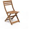 SAL.MAR. S.R.L. Sedia pieghevole Arleston, legno di acacia, senza braccioli, colore teak, arredo esterno, resistente e elegante