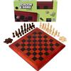 SPIN MASTER ITALIA SRL Scacchi e Dama Deluxe | Editrice Giochi, Scacchiera Pieghevole in Legno, Giochi da Tavolo Classici per Bambini 8+ Anni