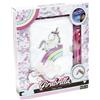 NICE SRL Girabrilla Diario Segreto Unicorno, Magic Diary Peloso, Paillettes Reversibile, Penna Magica, Chiusura a Lucchetto, Nice Group