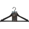 5five set 3 appendini in legno nero rubber, appendiabiti elegante e resistente