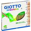 CARTOLERIA Giotto di Natura - Scatola 24 Pastelli Colorati in Legno Naturale