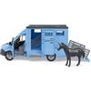 BRUDER SPIELWAREN Furgone Sprinter Trasporto Animali, Trasportatore di Cavalli, Rampa Pieghevole, Giocattolo per Bambini