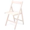SAL.MAR. S.R.L. Sedia Birreria Pieghevole Bianco, in legno di faggio, arredo giardino, seduta 7 doghe, chiudibile, resistenza fino a 90 kg