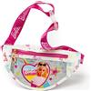 O.D.S. SRL BARBIE MARSUPIO BAMBINE, TASCA FRONTALE CON CERNIERA, CINTURA REGOLABILE, ECOPELLE, CON STICKERS, +3 ANNI