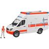 BRUDER SPIELWAREN Ambulanza Mercedes Sprinter con Autista Bruder Spielwaren, Light & Sound, Veicolo di Pronto Intervento