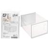 5FIVE Scatola portascarpe plastica 23x33x14 cm, contenitore trasparente, organizzazione scarpe, pratico e resistente