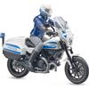 BRUDER SPIELWAREN MOTO DUCATI POLIZIA CON PERSONAGGIO SCRAMBLER 62731