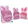 NICE SRL Girabrilla Bunny Backpack, Zainetto Coniglio, Paillettes Reversibili, Spalline Regolabili, Nice Group