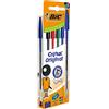 CARTOLERIA 5 PENNE BIC CRISTAL ORIGINAL BLU, NERA, ROSSA, VERDE