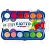 CARTOLERIA Giotto Acquerelli - 24 Colori Ø 30 mm con Pennello Incluso