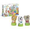 CLEMENTONI S.P.A. Clemmy Sweet Animals Book Playset - Gioco educativo con mattoncini e libricino illustrato