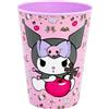REAL TRADE ITALIA SRL BICCHIERE 260ML IN PLASTICA ROSA RIUTILIZZABILE KUROMI