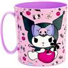 REAL TRADE ITALIA SRL TAZZA MUG 350ML KUROMI IN PLASTICA RIUTILIZZABILE ROSA, PER BAMBINI
