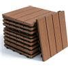 4F GROUP SPA Confezione 9 Mattonelle Effetto Legno in WPC Teak 30x30 cm