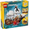 LEGO SPA LEGO Creator 3 in 1 Iconica Nave da Pirata 31187 Set Costruzioni Trasformabile