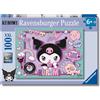 RAVENSBURGER S.R.L. Kuromi Puzzle XXL, puzzle bambini, 100 pezzi, puzzle grande, gioco educativo, idea regalo