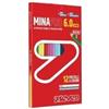 SEVEN S.P.A. Seven, Pastelli Scuola, Minapro 6.0, 12 Pezzi, Colori a Mina Grossa, Spazio Nome, Impugnatura Triangolare, Legno FSC