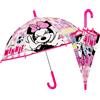PERLETTI SPA Ombrello Bambina Minnie, Manuale, Cupola Trasparente, 45cm, Disney, Antivento