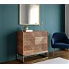 IMPERIAL ARTS Mobile in Legno con 3 Cassetti e Gambe Oro 90x40x85 cm, Cassettiera Moderna da Interno