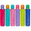 PERLETTI SPA Ombrello Donna Mini, Tinta Unita, Colori Forti, Apri e Chiudi, Compatto, Antivento