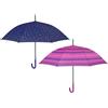 PERLETTI SPA Ombrello donna, lungo, fantasia, automatico, New Basic, stecche 61 cm