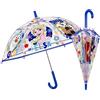 PERLETTI SPA Ombrello Bambina Frozen, Cupola Trasparente, 45cm, Disney, Manuale, Elsa e Anna