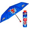 PERLETTI SPA Ombrello Bambino, Spiderman, Mini Manuale, 50cm, Antivento, Fibra di Vetro, Marvel