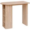 ATMOSPHERA Tavolo bar Anaya, 120x60 cm, MDF effetto travertino, ovale, con 4 vani, altezza 103,5 cm