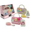 TEOREMA S.R.L. Miss Signorina - Trendy borsetta fashion con spazzola, mini pochette bambina con accessori beauty assortita